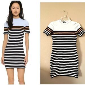 T by Alexander Wang Striped Mini Dress